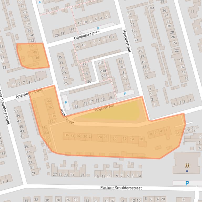 Kaart van postcodegebied 4587AR.