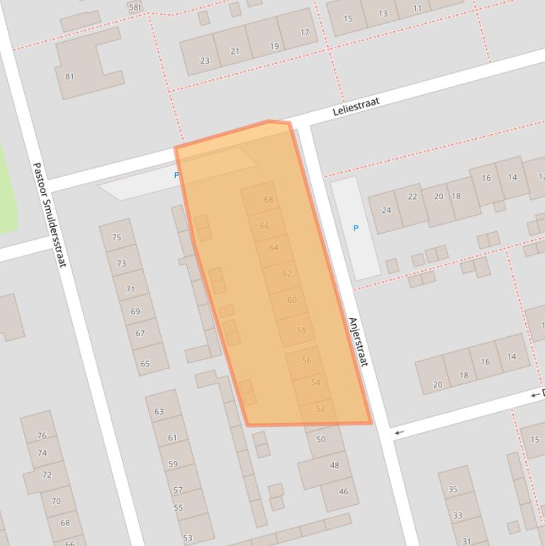Kaart van postcodegebied 4587AS.