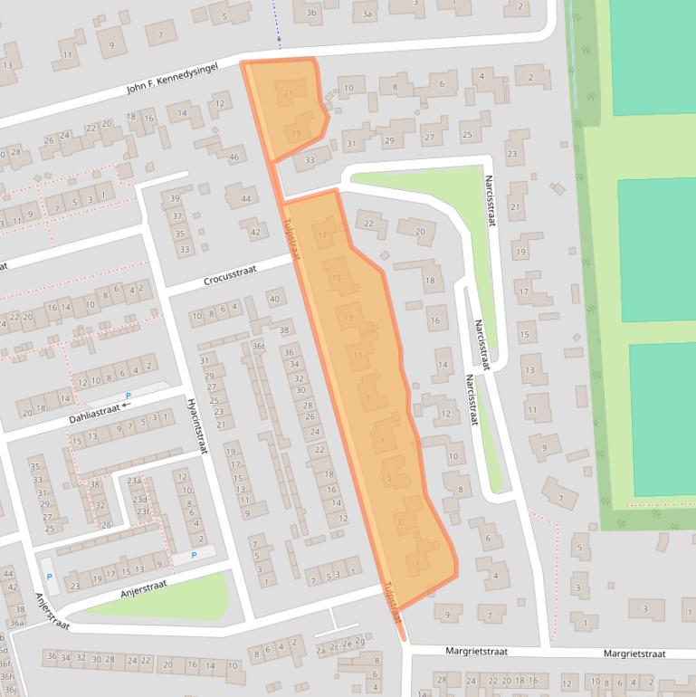 Kaart van postcodegebied 4587AX.