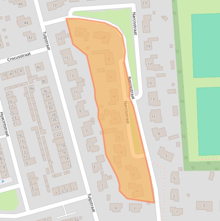 Kaart van postcodegebied 4587BC.