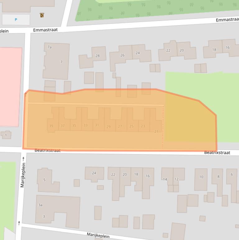 Kaart van postcodegebied 4587BJ.