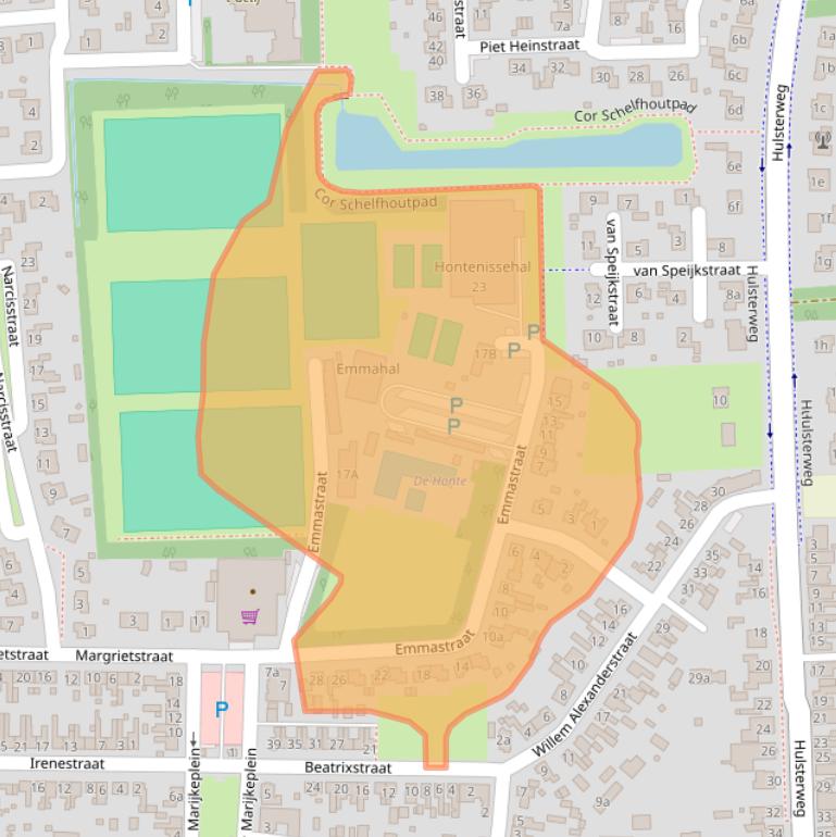 Kaart van postcodegebied 4587BL.