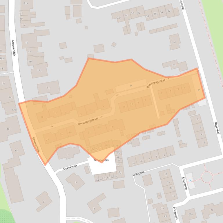 Kaart van postcodegebied 4587BZ.
