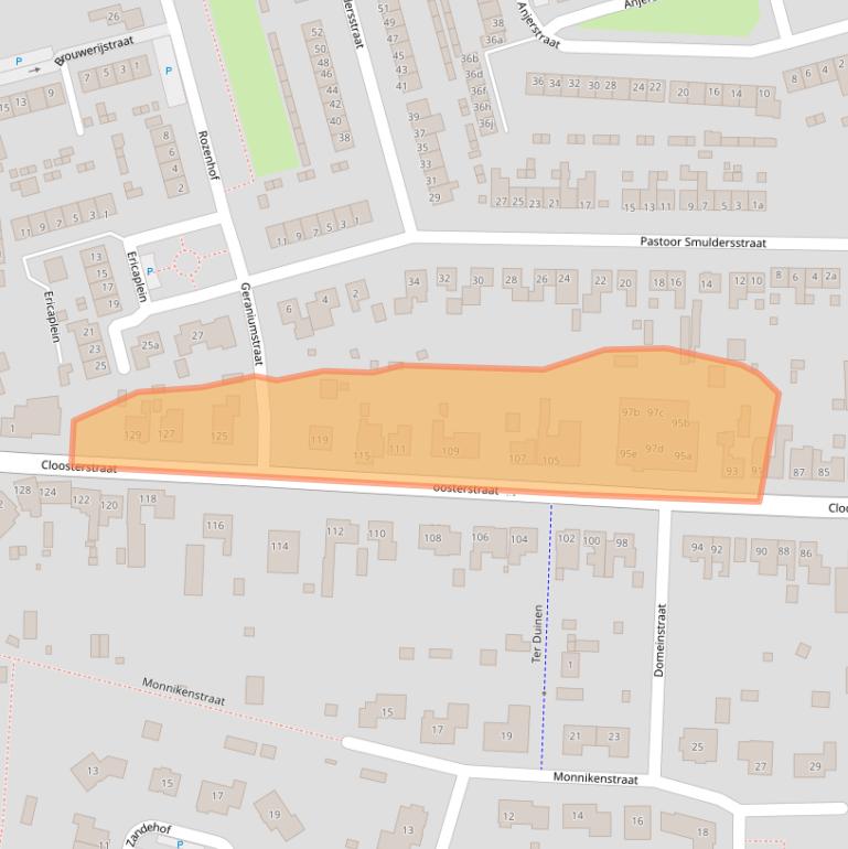 Kaart van postcodegebied 4587CC.