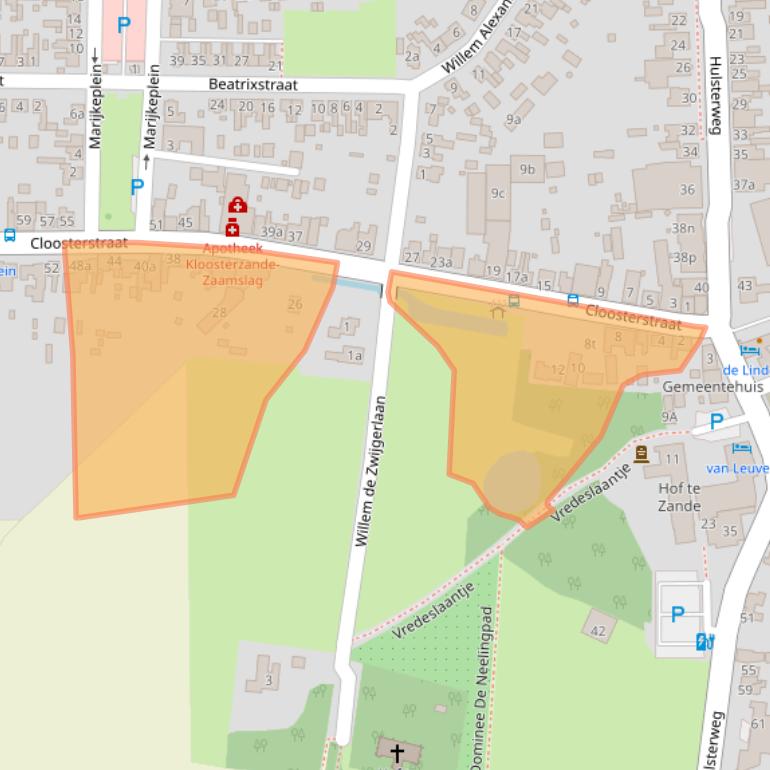 Kaart van postcodegebied 4587CD.