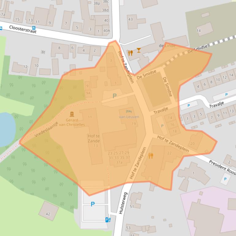 Kaart van postcodegebied 4587CK.