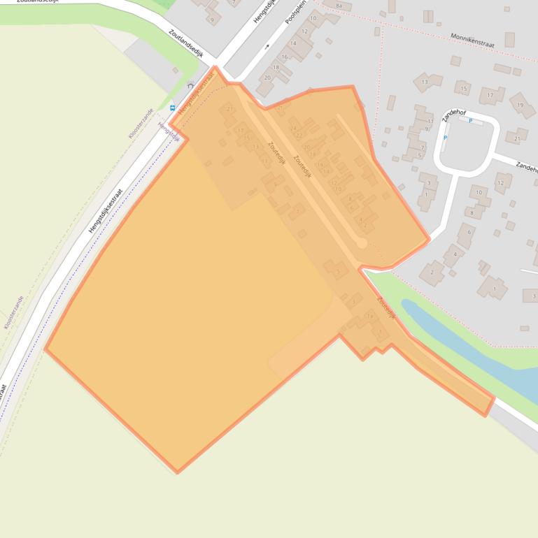 Kaart van postcodegebied 4587CM.