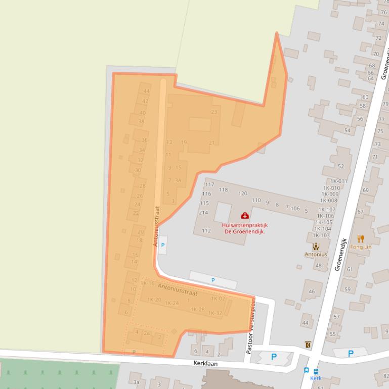 Kaart van postcodegebied 4587CP.