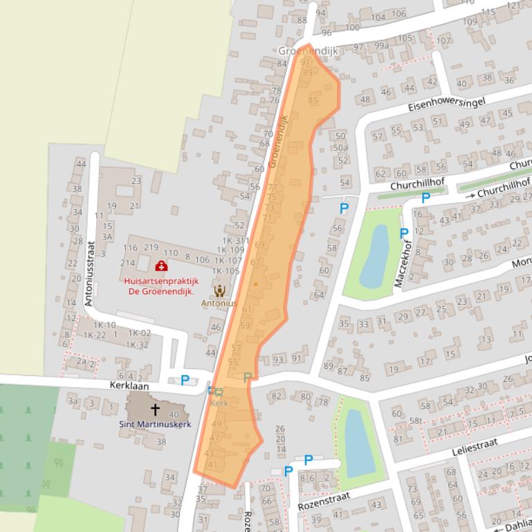 Kaart van postcodegebied 4587CS.