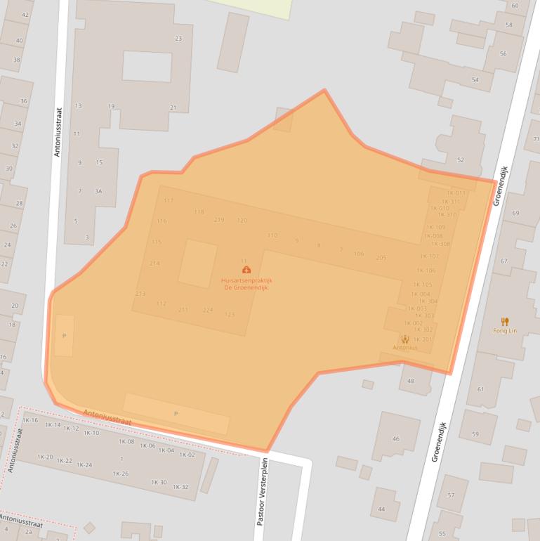 Kaart van postcodegebied 4587CW.