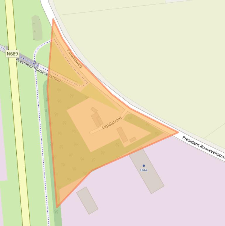 Kaart van postcodegebied 4587DA.