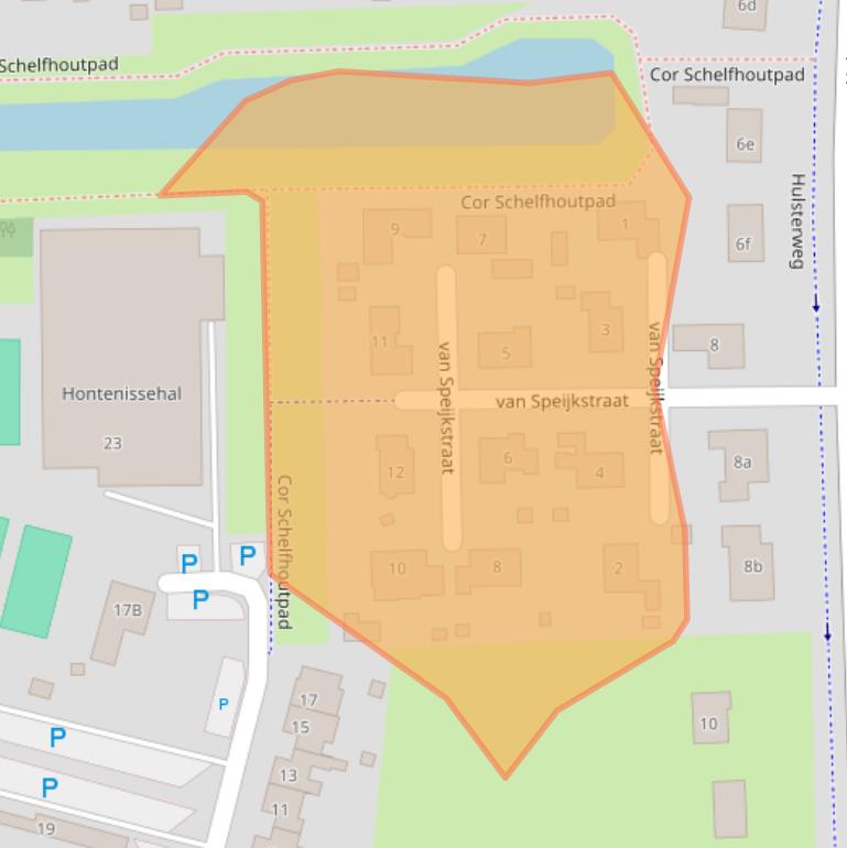 Kaart van postcodegebied 4587EE.