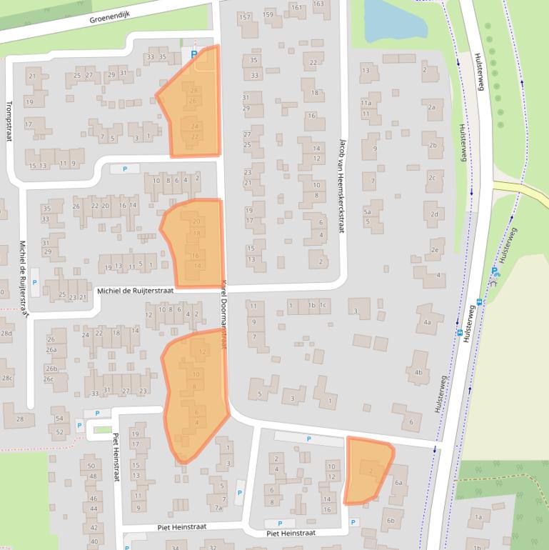 Kaart van postcodegebied 4587EG.