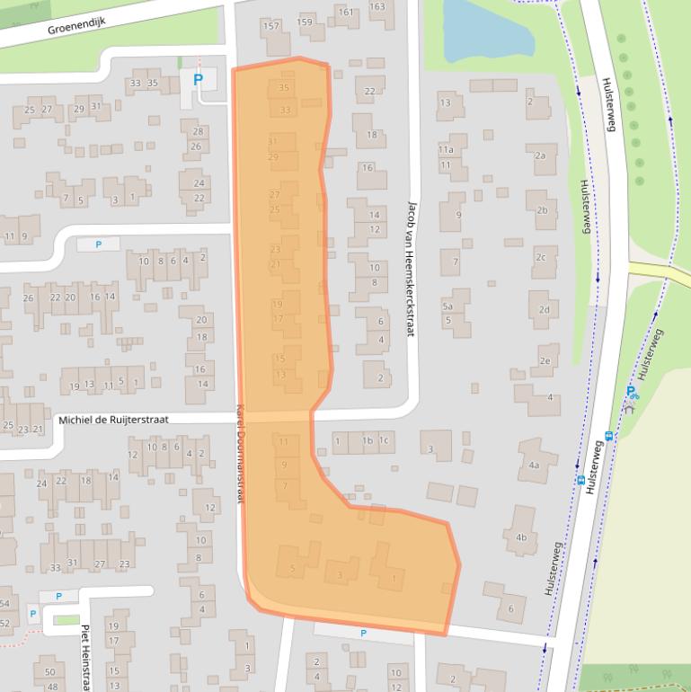 Kaart van postcodegebied 4587EH.