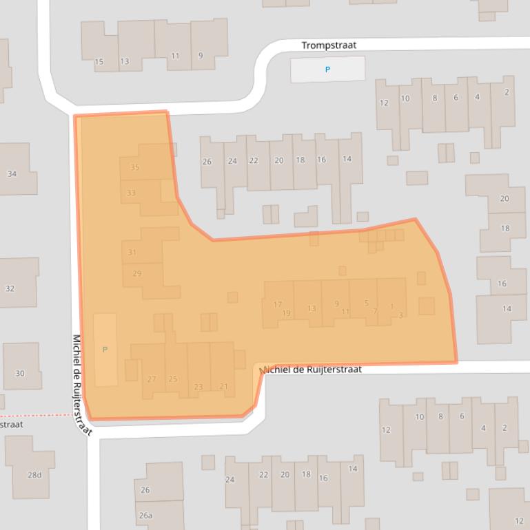 Kaart van postcodegebied 4587EM.