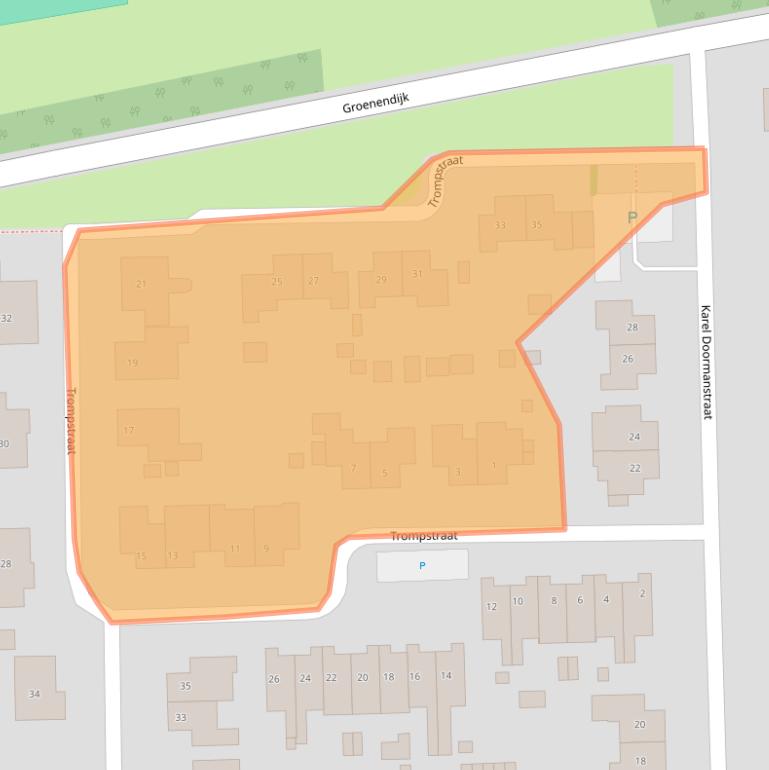 Kaart van postcodegebied 4587ER.