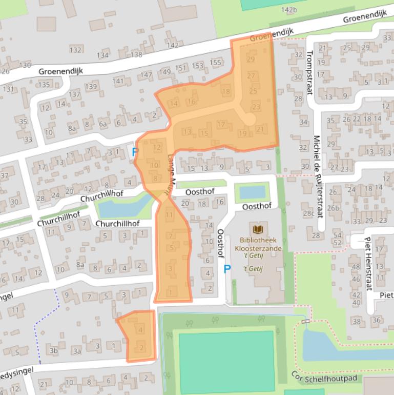 Kaart van postcodegebied 4587ES.