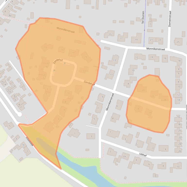 Kaart van postcodegebied 4587GA.