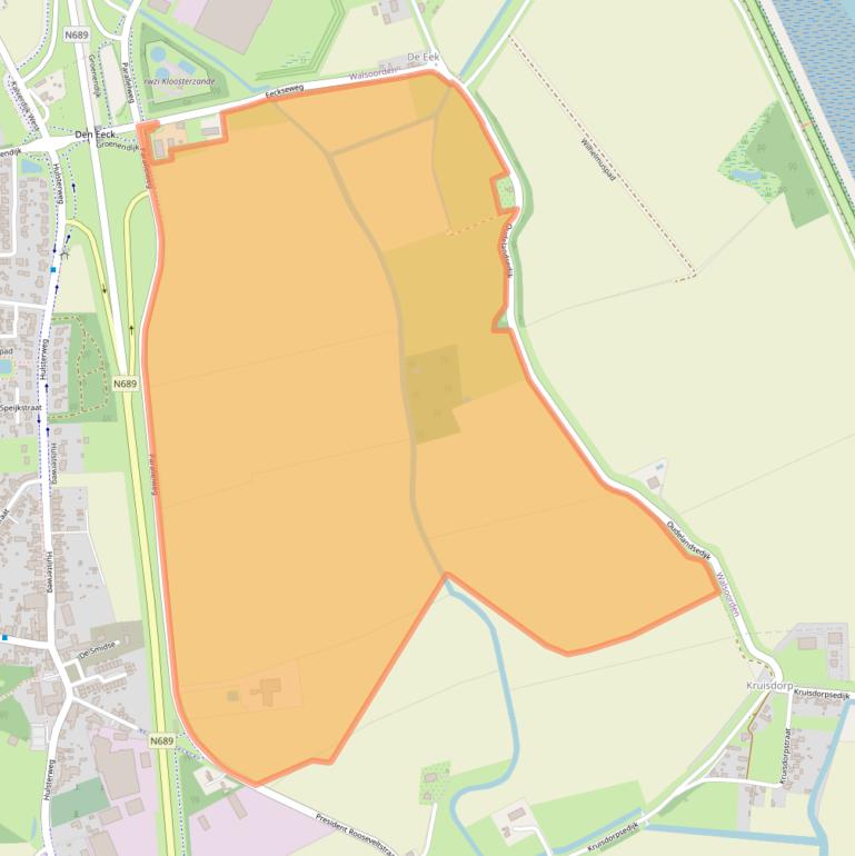 Kaart van postcodegebied 4587LH.