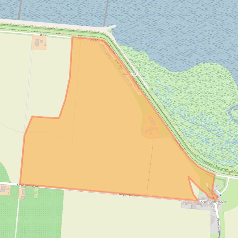 Kaart van postcodegebied 4587RD.