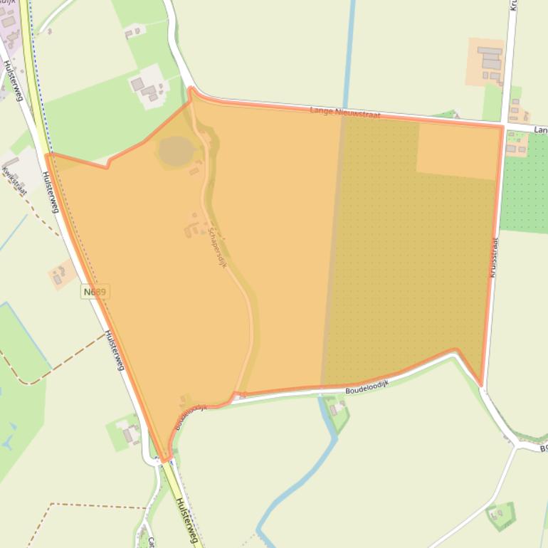 Kaart van postcodegebied 4587RK.