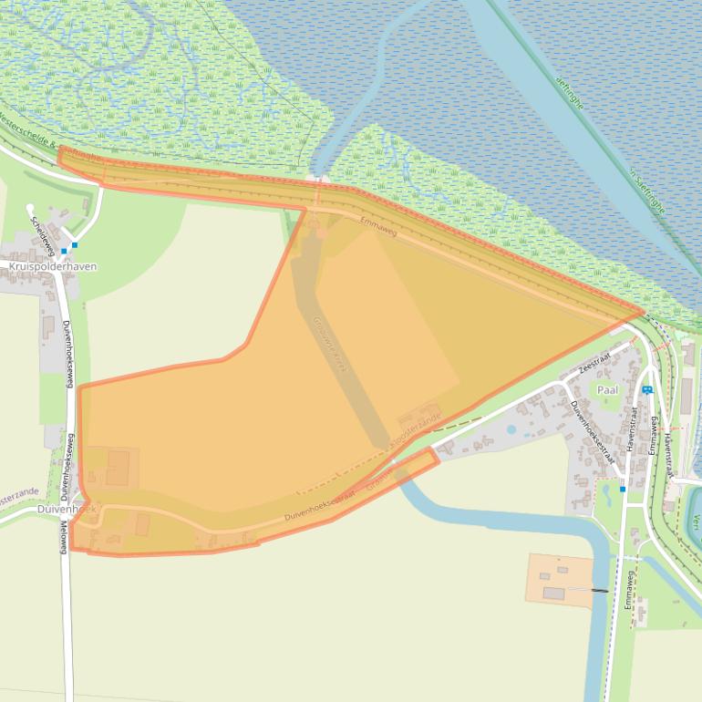 Kaart van postcodegebied 4587TH.