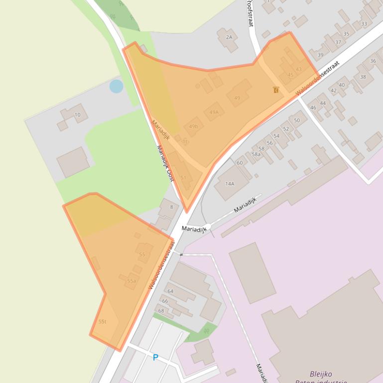 Kaart van postcodegebied 4588KB.