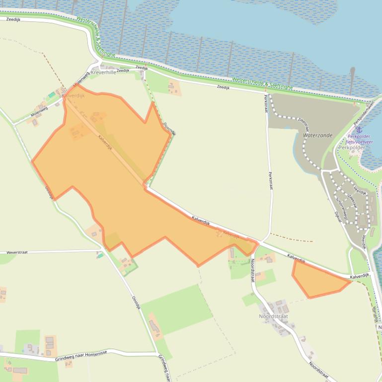 Kaart van postcodegebied 4588RC.