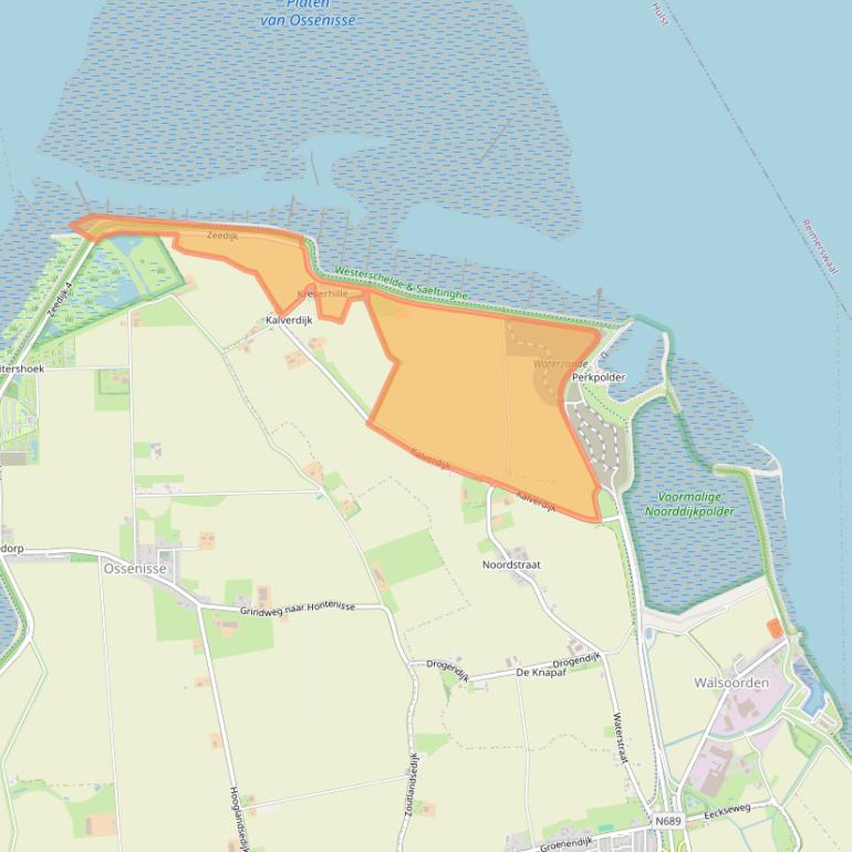 Kaart van postcodegebied 4588RG.