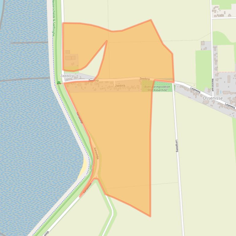 Kaart van postcodegebied 4589KX.