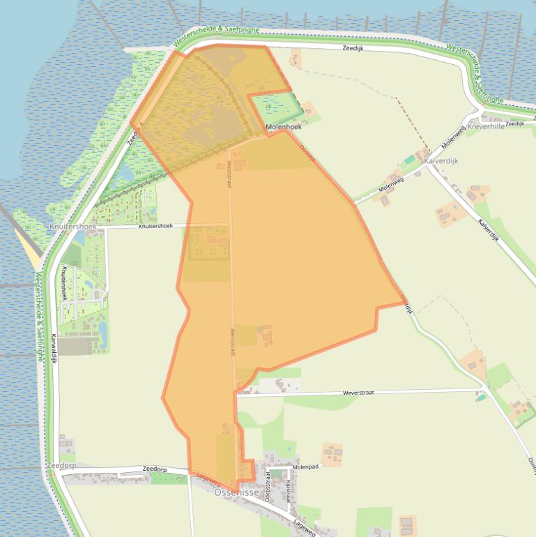 Kaart van postcodegebied 4589RM.