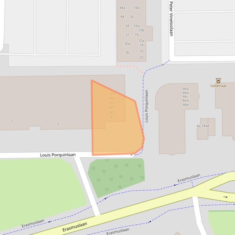 Kaart van postcodegebied 4611AM.