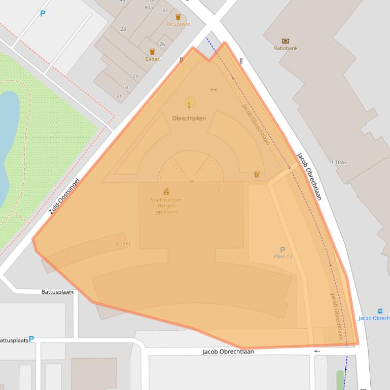 Kaart van postcodegebied 4611AR.