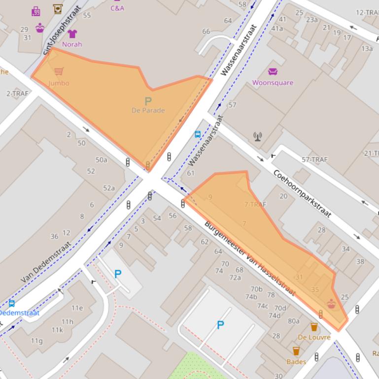 Kaart van postcodegebied 4611BG.