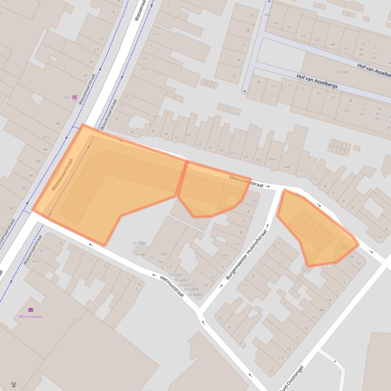 Kaart van postcodegebied 4611BP.