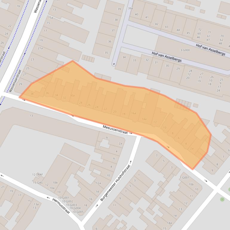 Kaart van postcodegebied 4611BR.