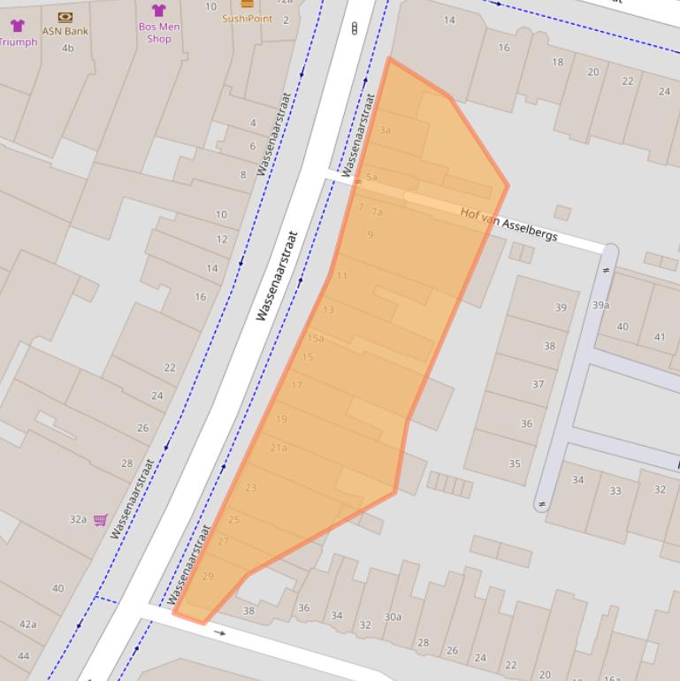 Kaart van postcodegebied 4611BS.