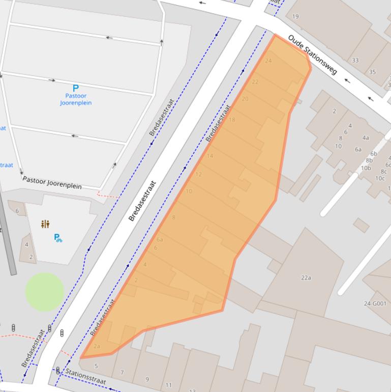 Kaart van postcodegebied 4611CG.