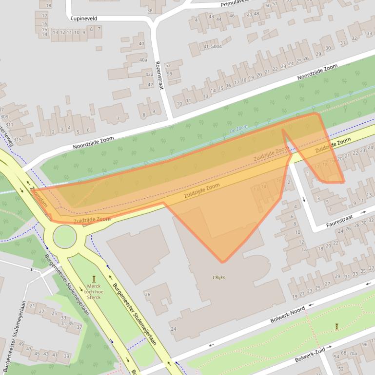 Kaart van postcodegebied 4611DA.