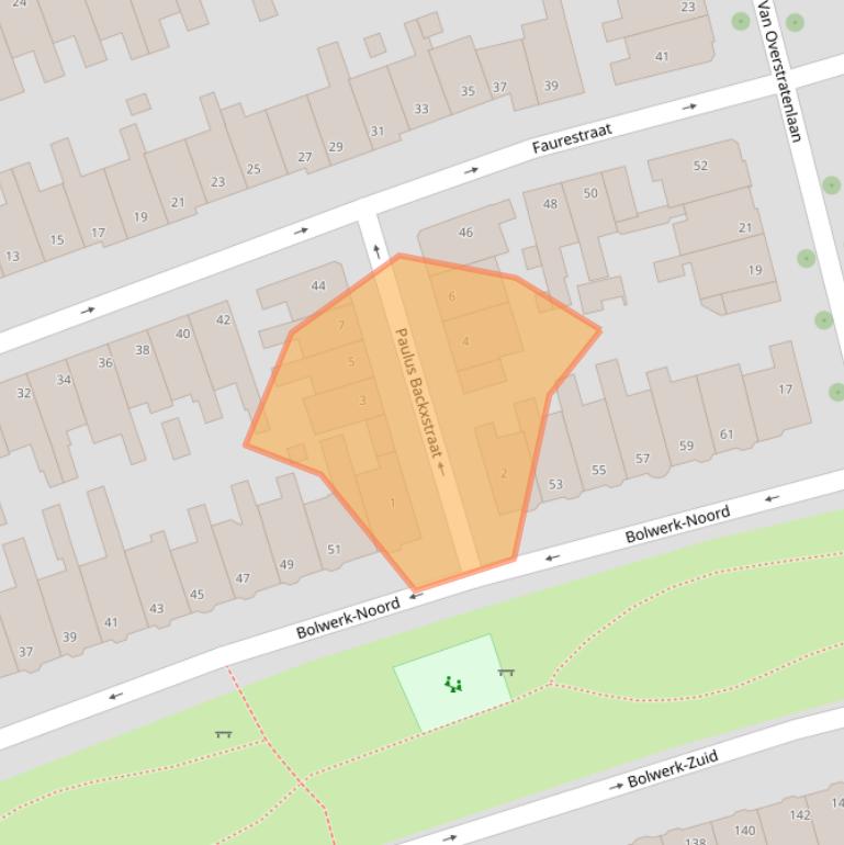 Kaart van postcodegebied 4611DK.