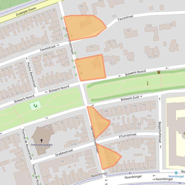 Kaart van postcodegebied 4611DM.