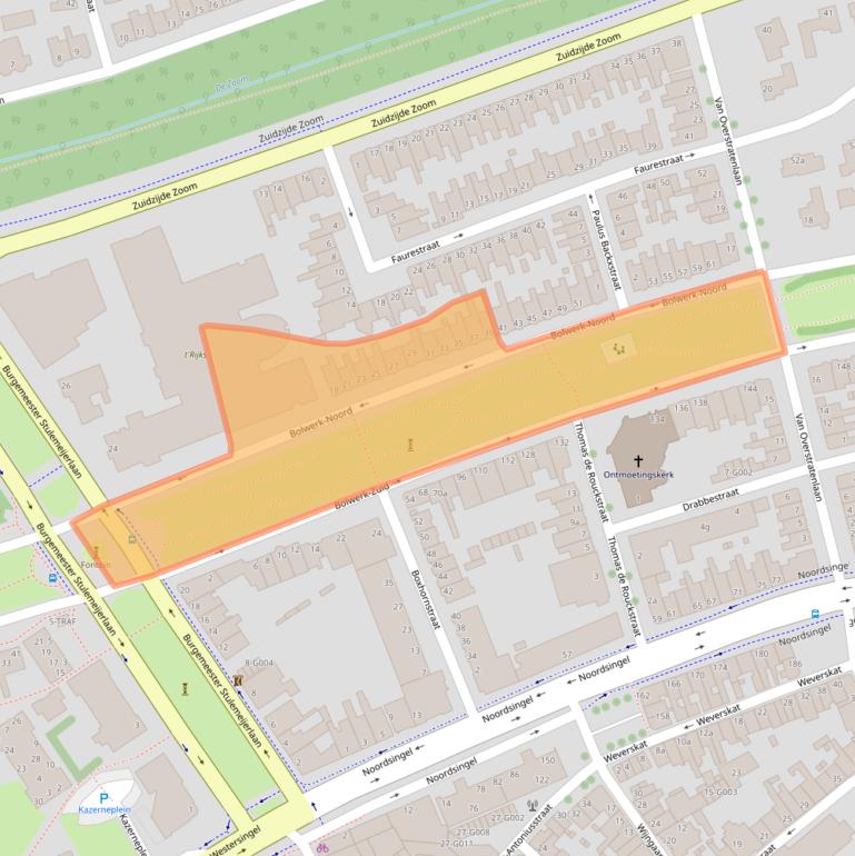 Kaart van postcodegebied 4611DP.