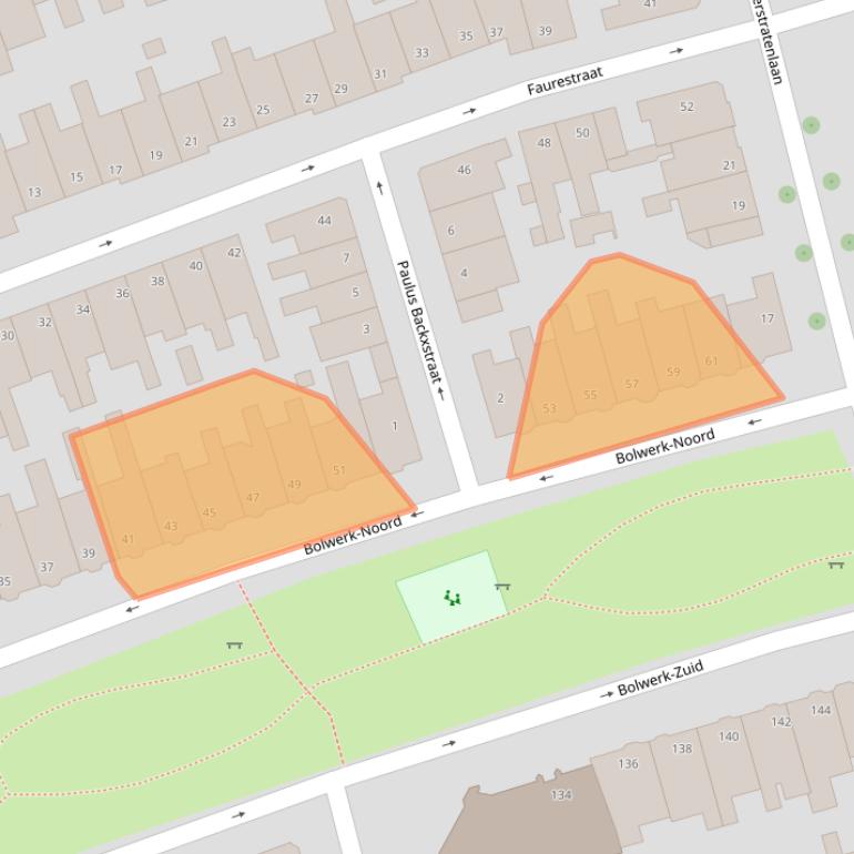 Kaart van postcodegebied 4611DR.