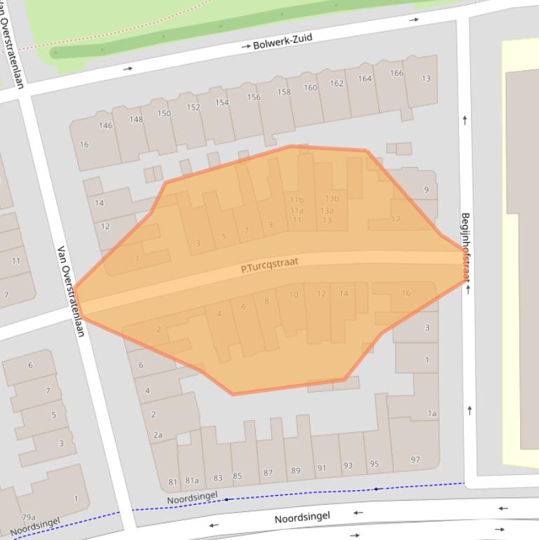 Kaart van postcodegebied 4611EA.