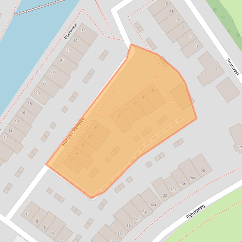 Kaart van postcodegebied 4611EN.