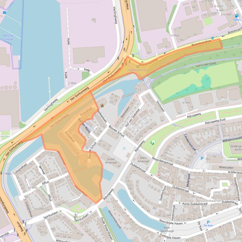Kaart van postcodegebied 4611EV.