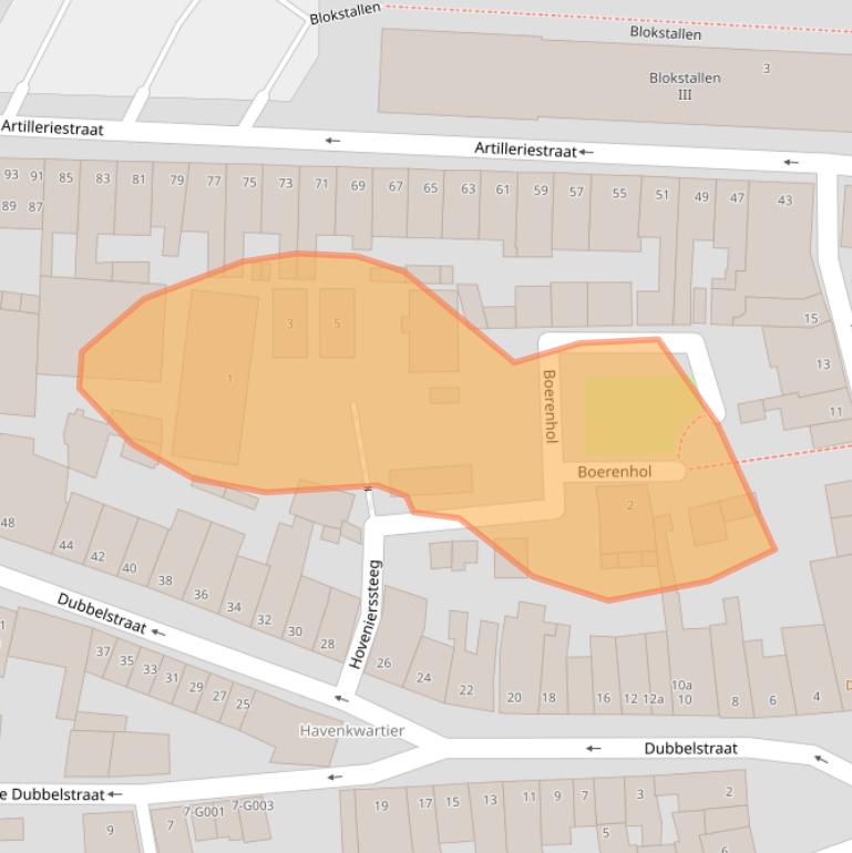 Kaart van postcodegebied 4611EX.