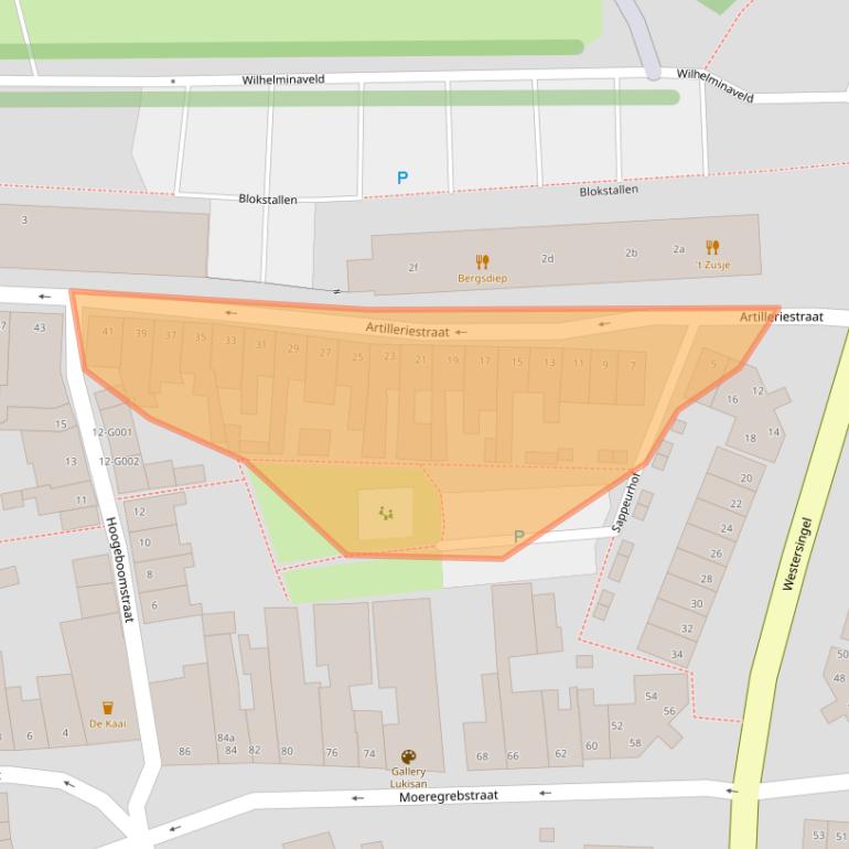 Kaart van postcodegebied 4611GB.