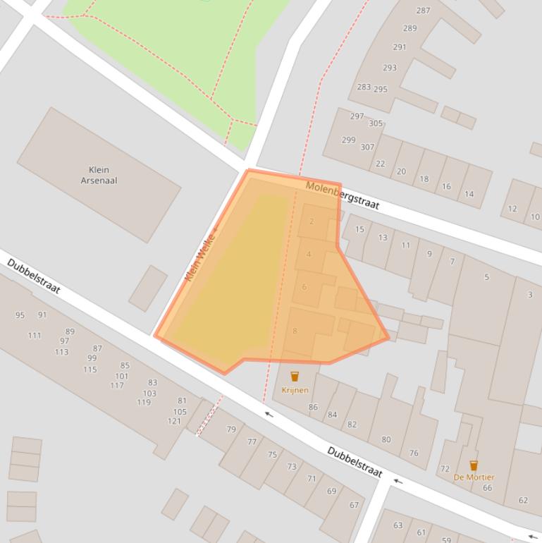 Kaart van postcodegebied 4611GE.