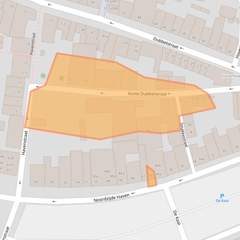 Kaart van postcodegebied 4611GP.